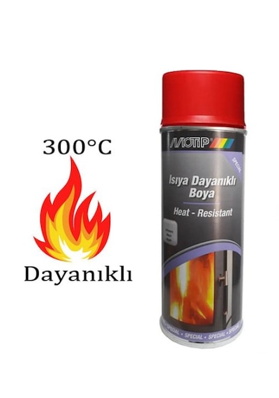 Motip Isıya Dayanıklı Yanmaz Sprey Boya Kırmızı 400 ML