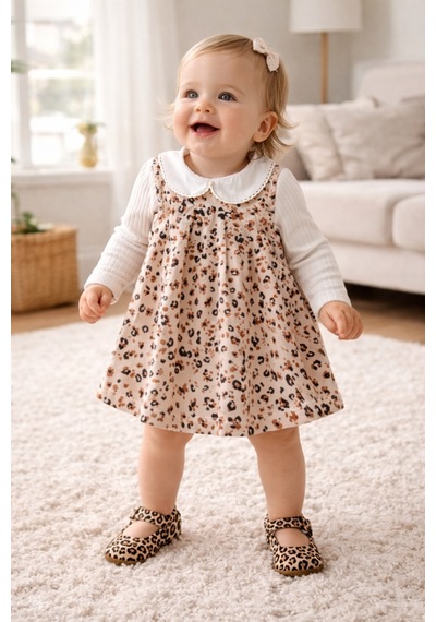 Uğur Bebe Yumuşacık Leopar Desenli Jile Elbise & Bebe Yaka Fitilli Body Kombin %95 Pamuk Bayramlık Kız Çocuk Leopar Leopar Uğur Bebe Yumuşacık Leopar Desenli Jile Elbise & Bebe Yaka Fitilli Body Kombin %95 Pamuk Bayramlık Kız Çocuk Leopar Leopar