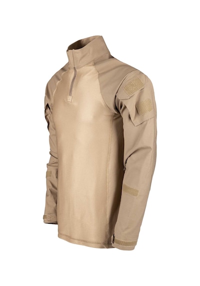 Taktik Kombat Terletmez Fit Kamuflaj Erkek Sweatshirt Compat01 Bej