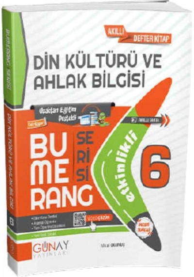 Günay Yayınları 6. Sınıf Bumerang Etkinlikli Din Kültürü ve Ahlak