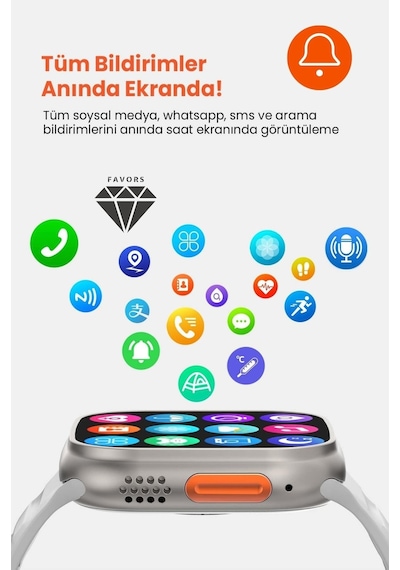 Favors DT8 Ultra + Watch 8 Ultra Akıllı   Saat