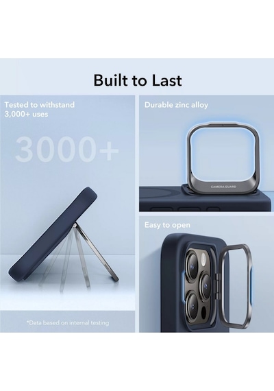 Esr Apple Uyumlu iPhone 15 Pro Max Cloud Soft Halolock Magsafe Kickstand Kılıf Dark Blue Lacivert