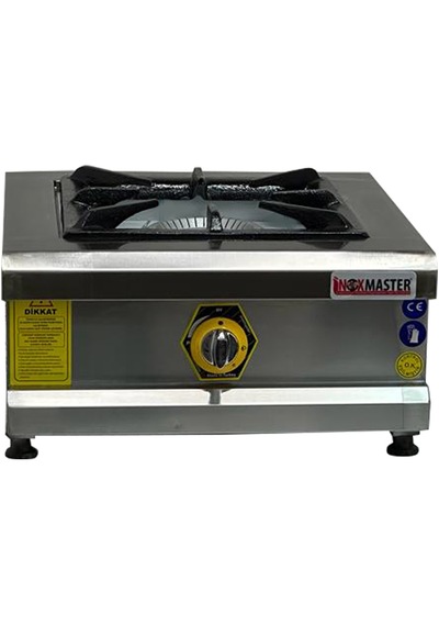 İnoxmaster Tekli Set Üstü Endüstriyel Ocak Ce Belgeli Lpgli Tüplü