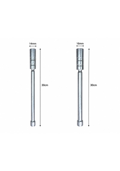 İkili Set 14mm Ve 16mm 30 Cm Uzun Buji Mafsallı Oynar Başlı