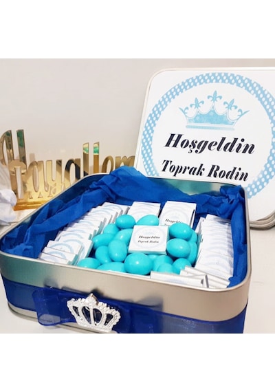 Draje Hediyeli Erkek Bebek Çikolatası 50 Madlen
