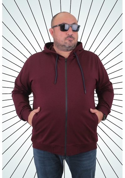 Moc Grande Mocgrande Büyük Beden Basic Mevsimlik Fermuarlı Kapüşonlu Sweat 22751 Murdum-Murdum Mürdüm Moc Grande Mocgrande Büyük Beden Basic Mevsimlik Fermuarlı Kapüşonlu Sweat 22751 Murdum-Murdum Mürdüm