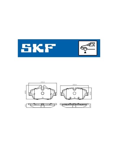 Skf Fren Balatası On Bmw E81 E82 E87 E88 . Mını R55 R56 R57 R58 R59 Vkbp 80093 34116774050