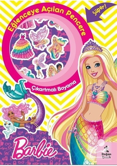 Barbie Eğlenceye Açılan Pencere Çıkartmalı Boyama Kitabı / Kol...