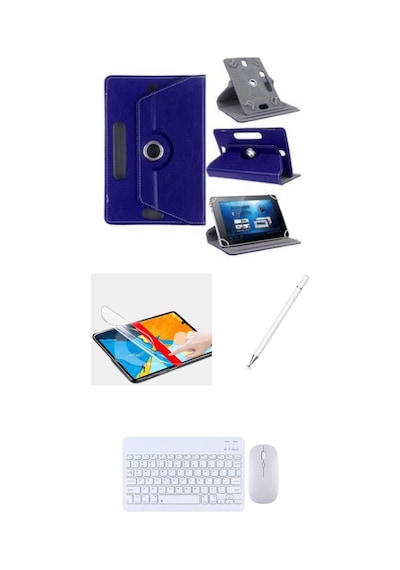 Lenovo Idea Tab Plus Tb361fu 12.1'' Uyumlu 4in1 Set Klavye Mouse Kılıf Kalem Ekran Koruyucu Kılıf