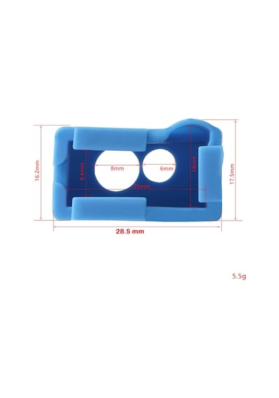 Koodmax E3D Volcano PT100 Isıtma Alüminyum Blok Silikon Koruyucu Kılıf - Mavi