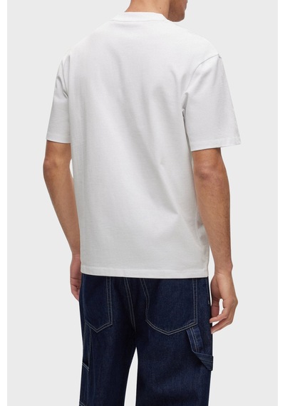 Hugo Erkek T Shirt 50488330 100 BEYAZ Beyaz