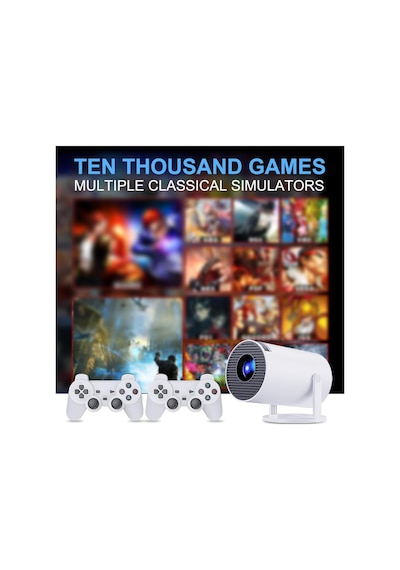 M300 Max Oyun Projektörü 2 İn 1 Joystick 4k 64gb Tf Card Android 11 Wifi Retro Video Oyunu Konsolu