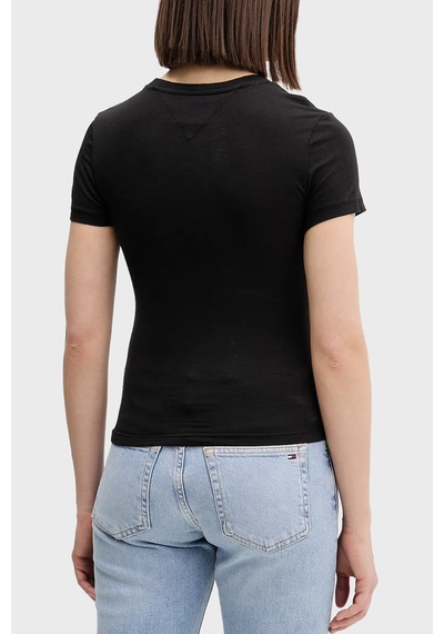Tommy Jeans Bayan T Shirt Dw0dw21841 Bds Siyah Siyah