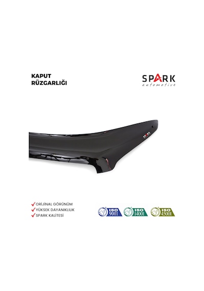 Nissan Qashqai 2010-2013 Yıl Aralığı Uyumlu Kaput Rüzgarlığı 4mm Siyah