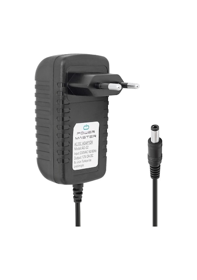 POWERMASTER PM-4531 12 VOLT - 2 AMPER PLASTİK KASA PRİZ TİPİ ADAPTÖR 5.5*2.5 UÇ