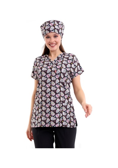 Yarasa Kol Dijital Desenli Üst - 6532 Kuru Kafa-6955