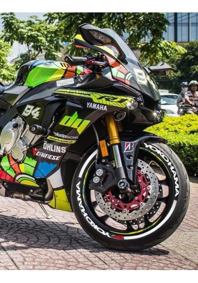 Yokohama + Kuyruk Lastik Yazısı 8adet Motorsiklet Lastik Stikeri