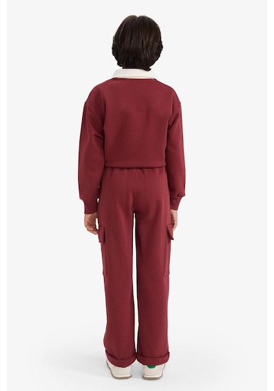 Defacto Erkek Çocuk Loose Fit Kargo Cepli Beli Lastikli Eşofman Altı G5372a825wnbr194 Bordo-br194