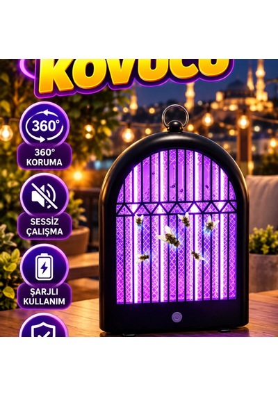 Şarjlı Uv Sivrisinek Kovucu Lamba 360 Koruma Sessiz Ve Güvenli Kullanım