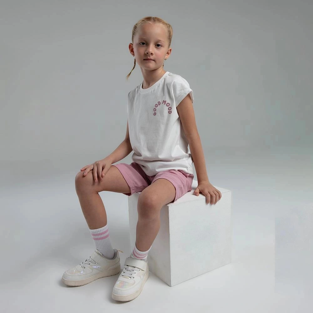 Rolypoly 3626c Kız Çocuk Bermuda Yazlık Pijama Takım Açık Bej