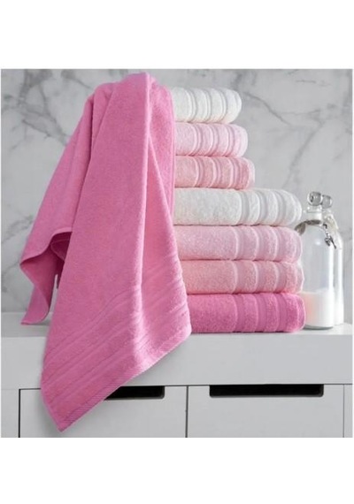 70x140 4 Lü Havlu Seti Pembe Renkli
