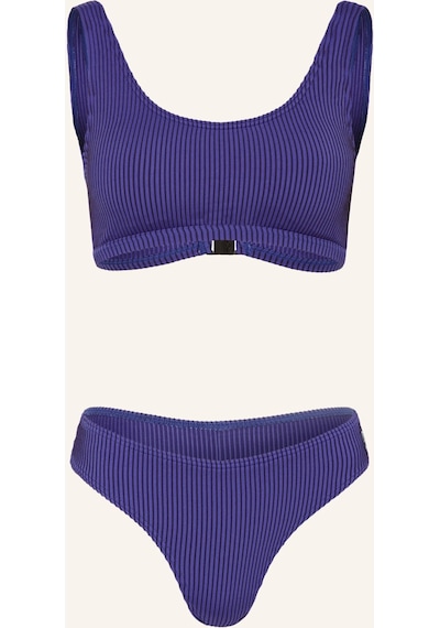 Cafe Du Cycliste Jasmın Çizgili Bustier Bikini Takımı Mor