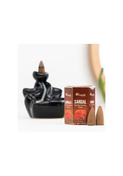 Aromatika Sandal Aromalı Backflow Geri Akış Konik Tütsü
