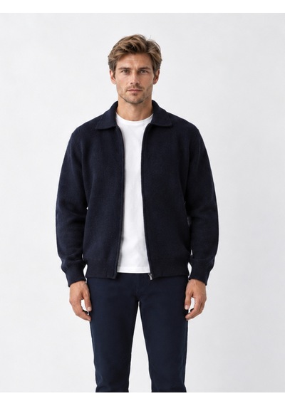 Xint Lacivert Regular Fit Polo Yaka Hırka 801716