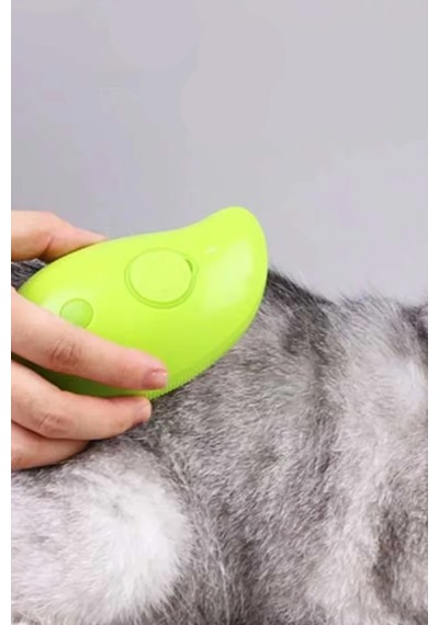 Thentech Buhar Üfleme Özellikli Kedi Köpek Tüy Tarağı Tüyleri Yumuşatıp Tarayan Silikon Uç Kedi Köpek Tarağı