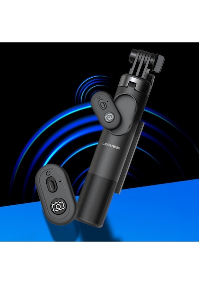 Lenyes Lph122 Bluetooth Kumandalı Mini Tripod Ve Selfie Çubuğu Siyah
