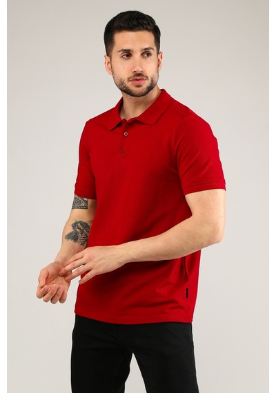 Uniprom Polo Yaka Tişört %100 Pamuk Bordo Erkek Bordo