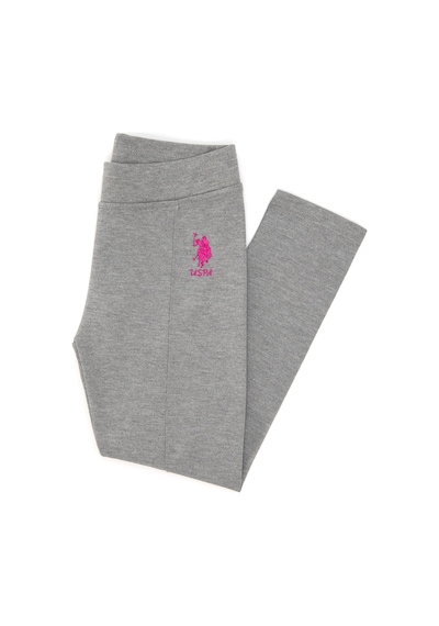 U.s. Polo Assn. Kız Çocuk Gri Melanj Tayt 50296370-vr086 Gri Melanj