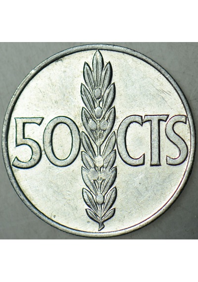 İspanya 50 Centımos 1966 73 Franco Dönemi.