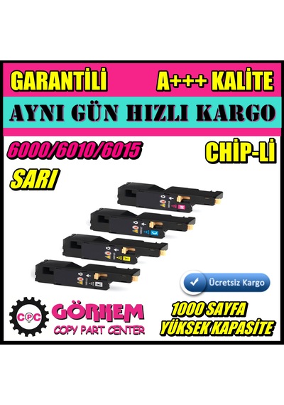 Xerox 6000 / 6010 / 6015 Uyumlu Toner Sarı N11.22939
