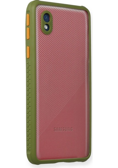 Cosmotex Newface Samsung Galaxy A01 Core Kılıf Miami Şeffaf Silikon - Yeşil