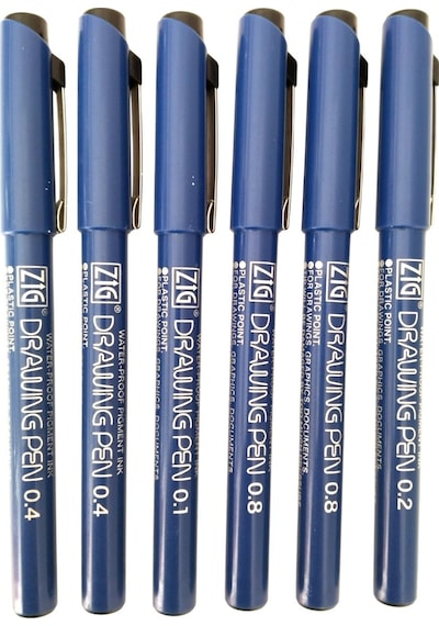 Zig Drawing Pen Çizim Kalem Seti-set 6 Kalem