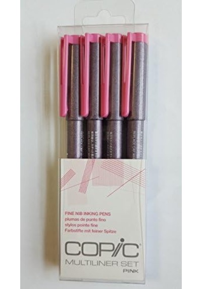 Copic Multiliner Pink Set 0,05, 0,1, 0,3, 0,5 -