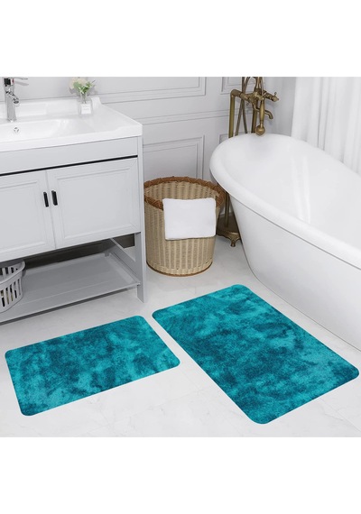 Rovigo Home Baskılı Kaymaz Taban 2 Li Banyo Paspas Takım Rvg5194-100X60-60X50 Çok Renkli