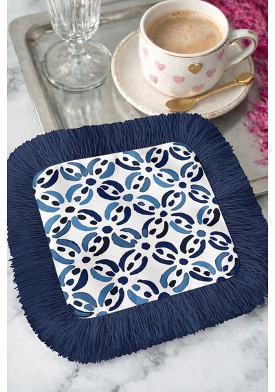 Lüks Çini Motifli Saçaklı Sunum Peçetesi - Geometrik Akdeniz Modern Lacivert Bardak Altlığı Mendil Kanyon Zeytin Yeşili Lüks Çini Motifli Saçaklı Sunum Peçetesi - Geometrik Akdeniz Modern Lacivert Bardak Altlığı Mendil Kanyon Zeytin Yeşili