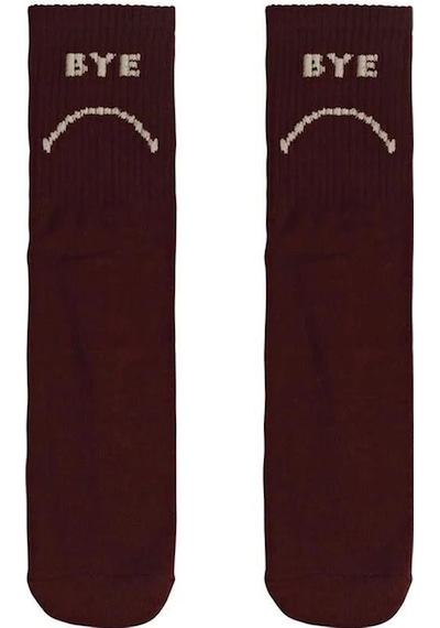 Bad Bear 22.02.02.004-c20 Bye Tall Unisex Çorap Bordo
