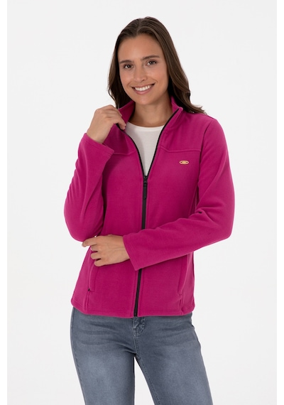 U.S. Polo Assn. Kadın Fuşya Fermuarlı Dik Yaka Polar Sweatshirt 50316729-VR023