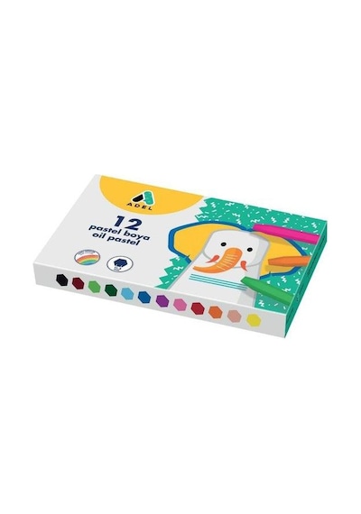 Adel 12 Renk Pastel Boya Seti