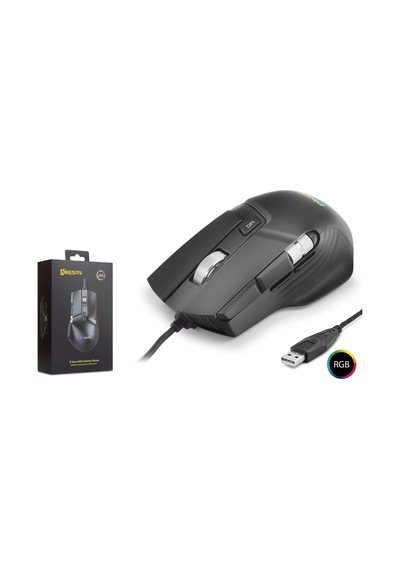 Mkespn X13 Gaming Mouse Kablolu 12400 Dpi 10 Tuş Makro Rgb Oyuncu Mouse Siyah