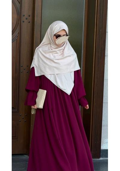 Qalortex Scarf Premium Jakarlı Sare Büyük Boy Eşarp -toz Pembe