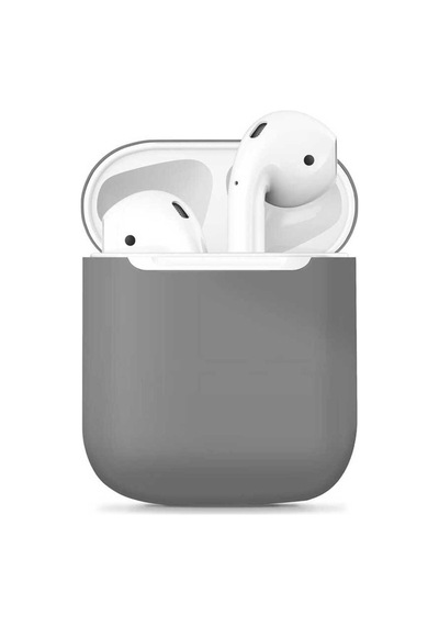 Apple AirPods Uyumlu Kılıf Zore Airbag 13 Silikon Gri
