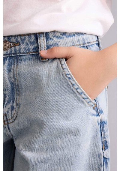 Defacto Baggy Fıt Jean Pantolon Kız Çocuk G4650a826smnm39 Mavi-nm39