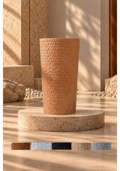 Bostann Dekoratif Saksı - Petra 120 - 80l - Kahverengi