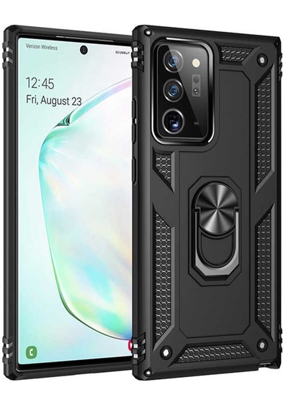 Galaxy Note 20 Ultra Kılıf Zore Vega Yüzüklü Standlı Zırh Kılıf