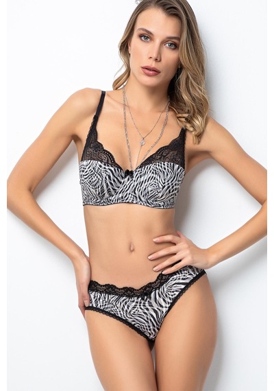 Miorre Push-up Dolgulu Dantel Detaylı Sütyen Takım 001