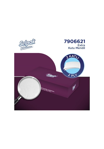 Selpak Professional Extra Kutu Mendil 21 X 18 Cm 80 Yaprak X 24 Adet